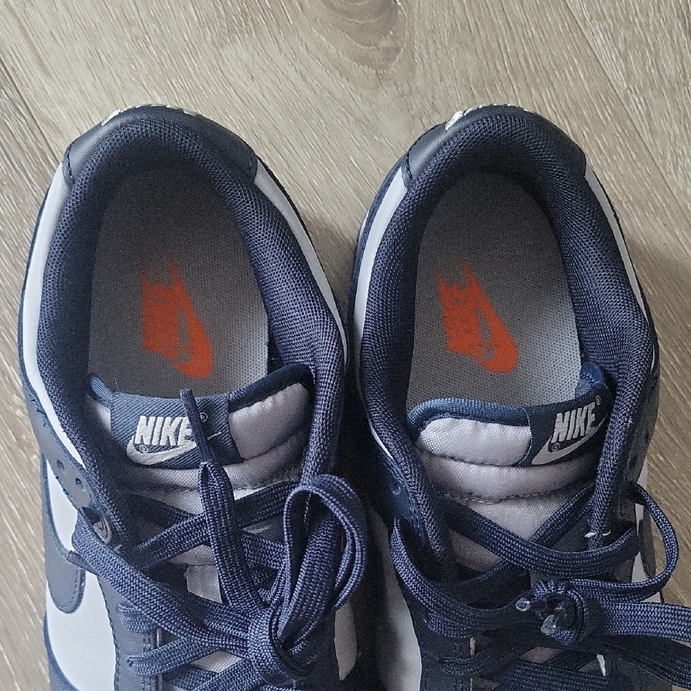 Nike Georgetown Dunk Retro Low Navy and Gray Sneakers Size 9 - Picture 4 of 12